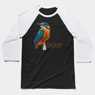 Kingfisher bird - Wildlife observation - birs illustration Baseball T-Shirt